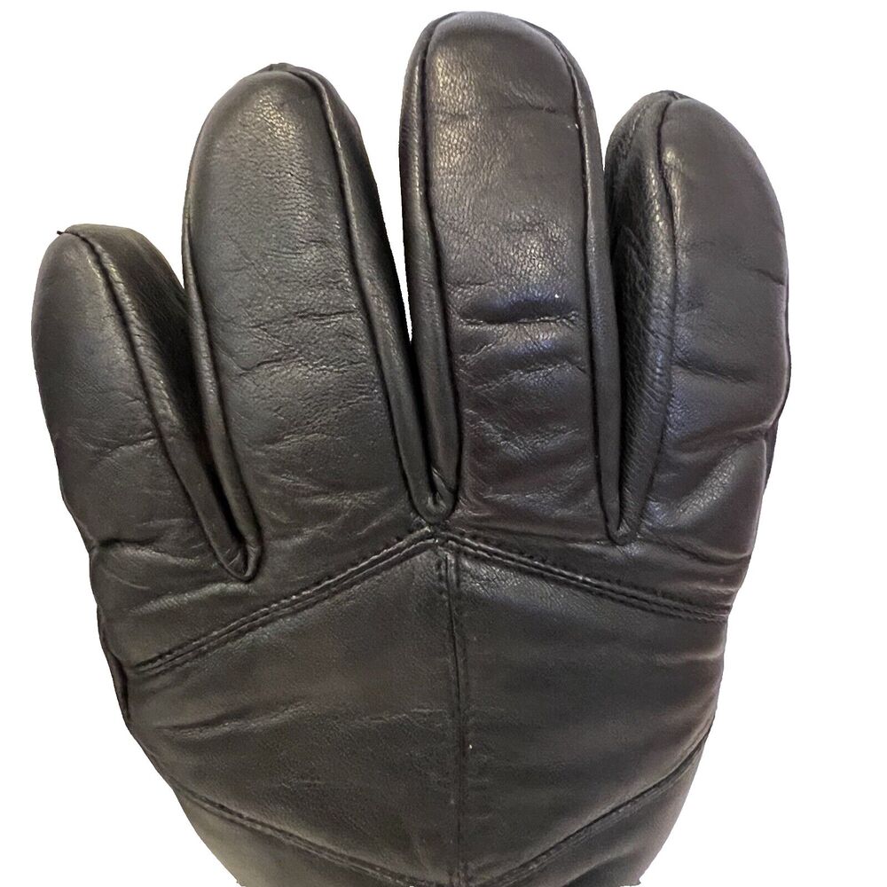 Thinsulate Black Leather Insulated Mens Thermal Lining Motorcycle Gloves Size XL - Picture 11 of 16